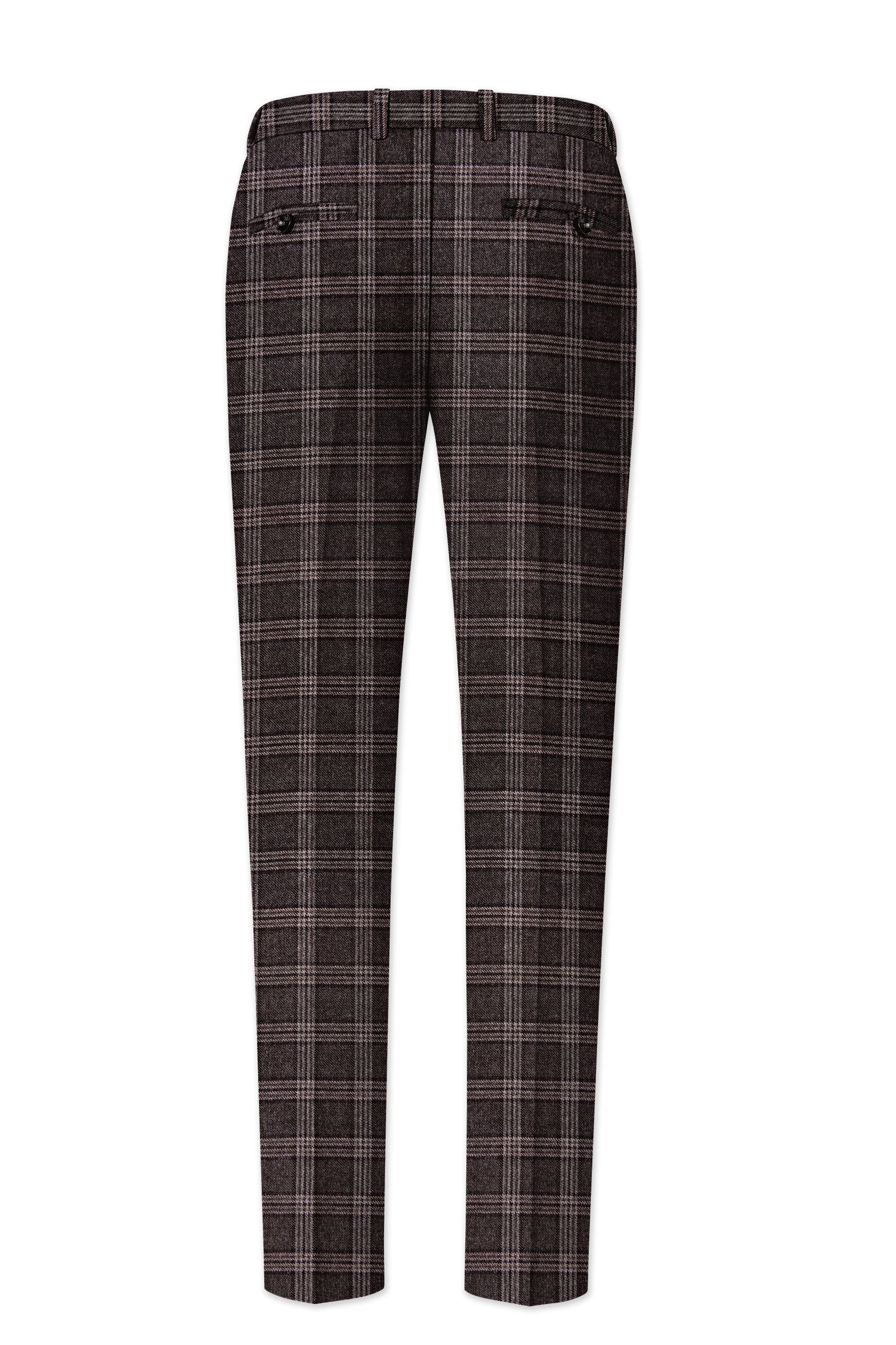 Eclenzo-Eclipse Brown Plaid Tweed Double Breasted Suit:圖片 14