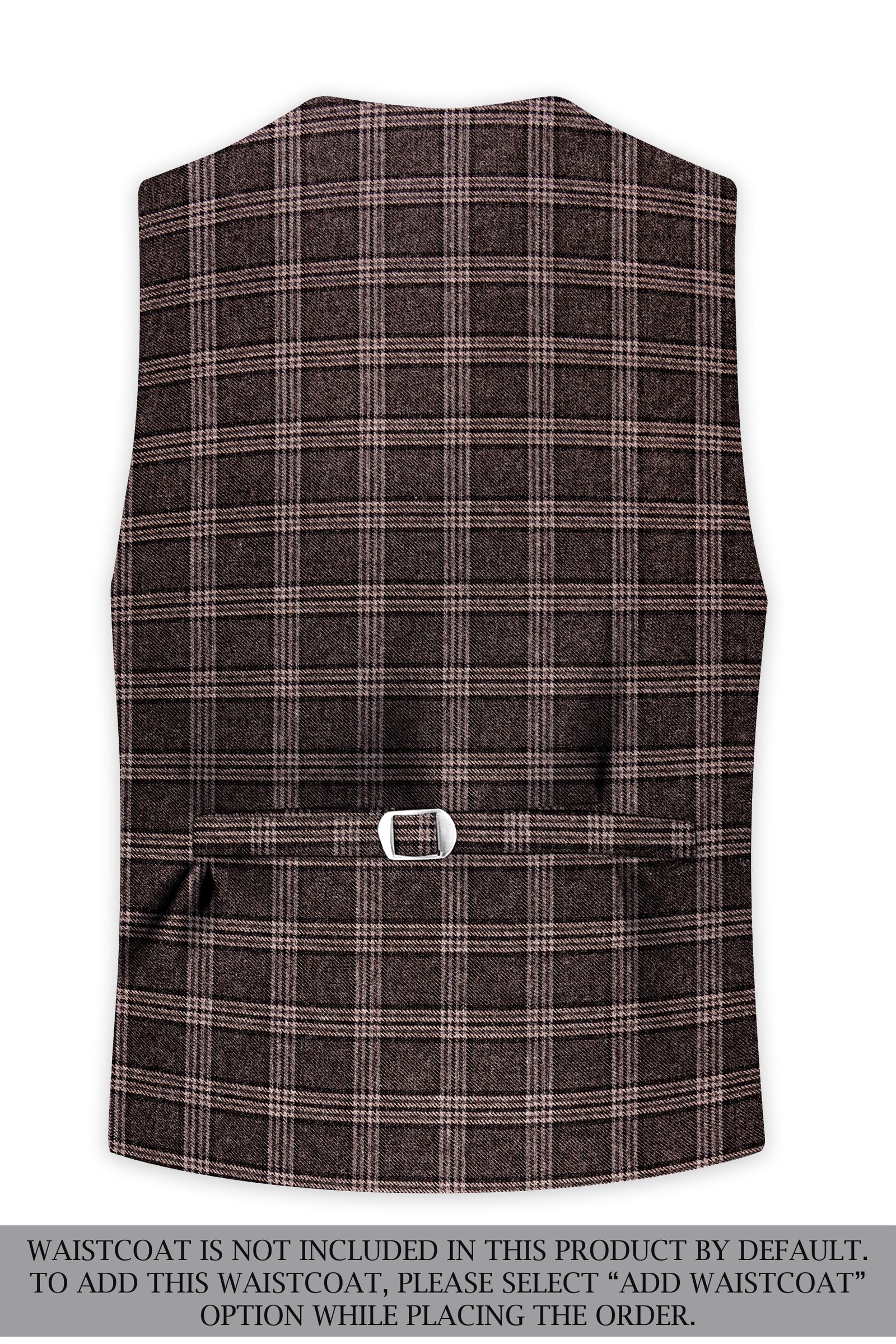 Eclenzo-Eclipse Brown Plaid Tweed Double Breasted Suit:圖片 17