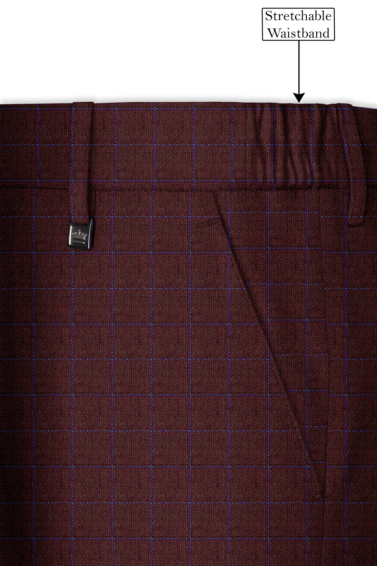 Wolvoro-Eclipse Brown Plaid Wool Rich Double Breasted Suit:圖片 15