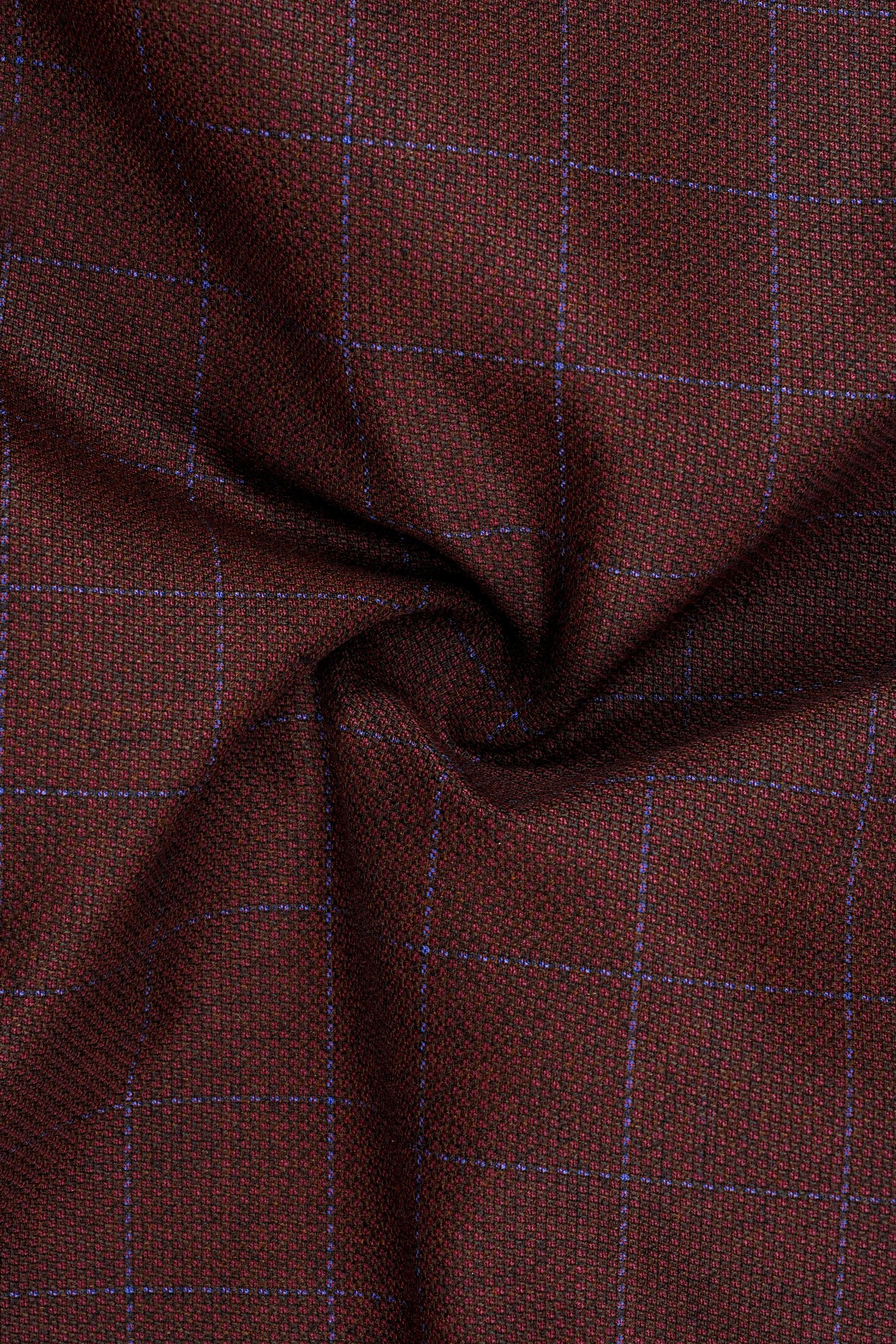 Wolvoro-Eclipse Brown Plaid Wool Rich Double Breasted Suit:圖片 3