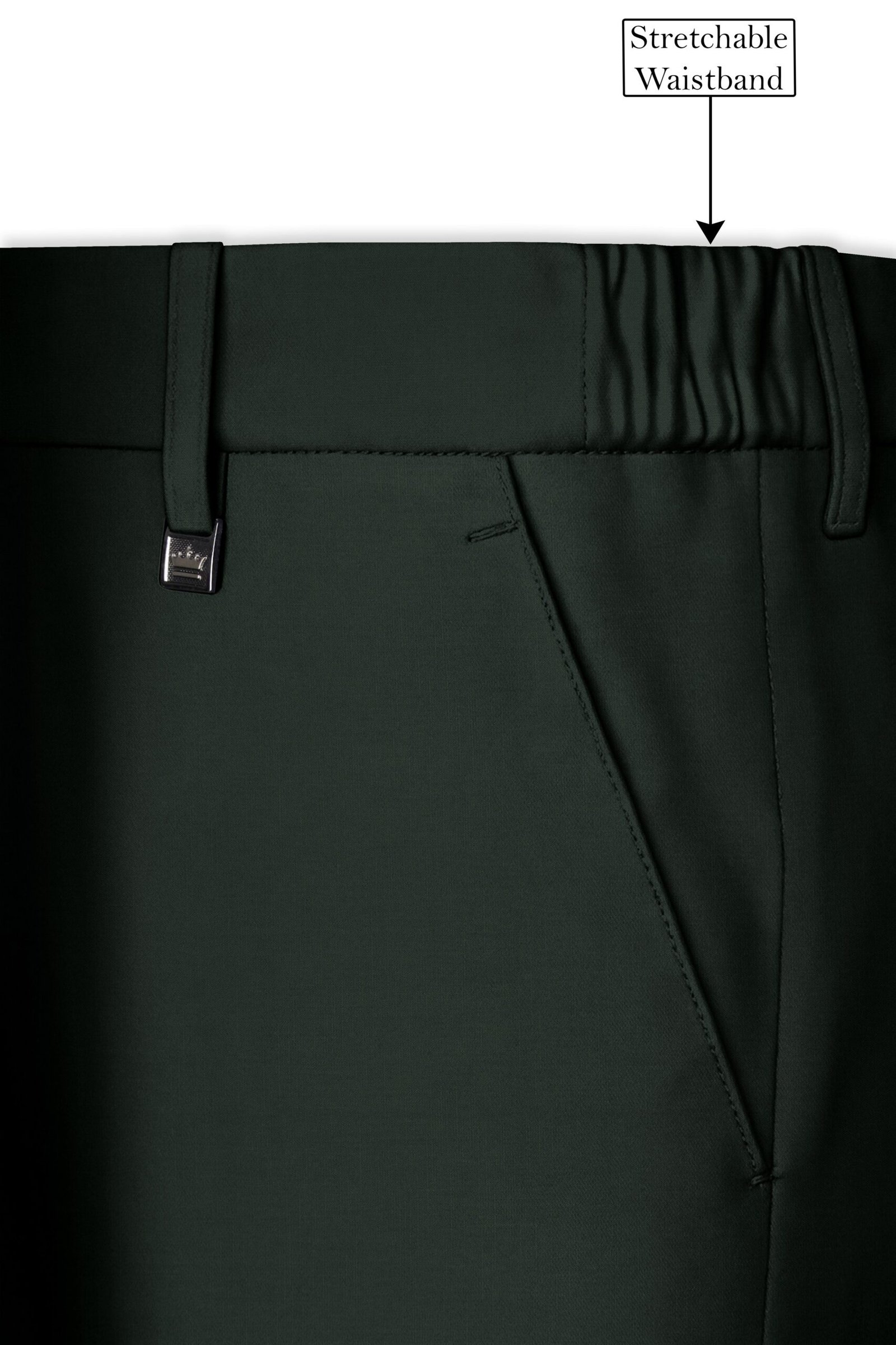 Virenza-Rangoon Green Solid Premium Cotton Single Breasted Sports Suit:圖片 15