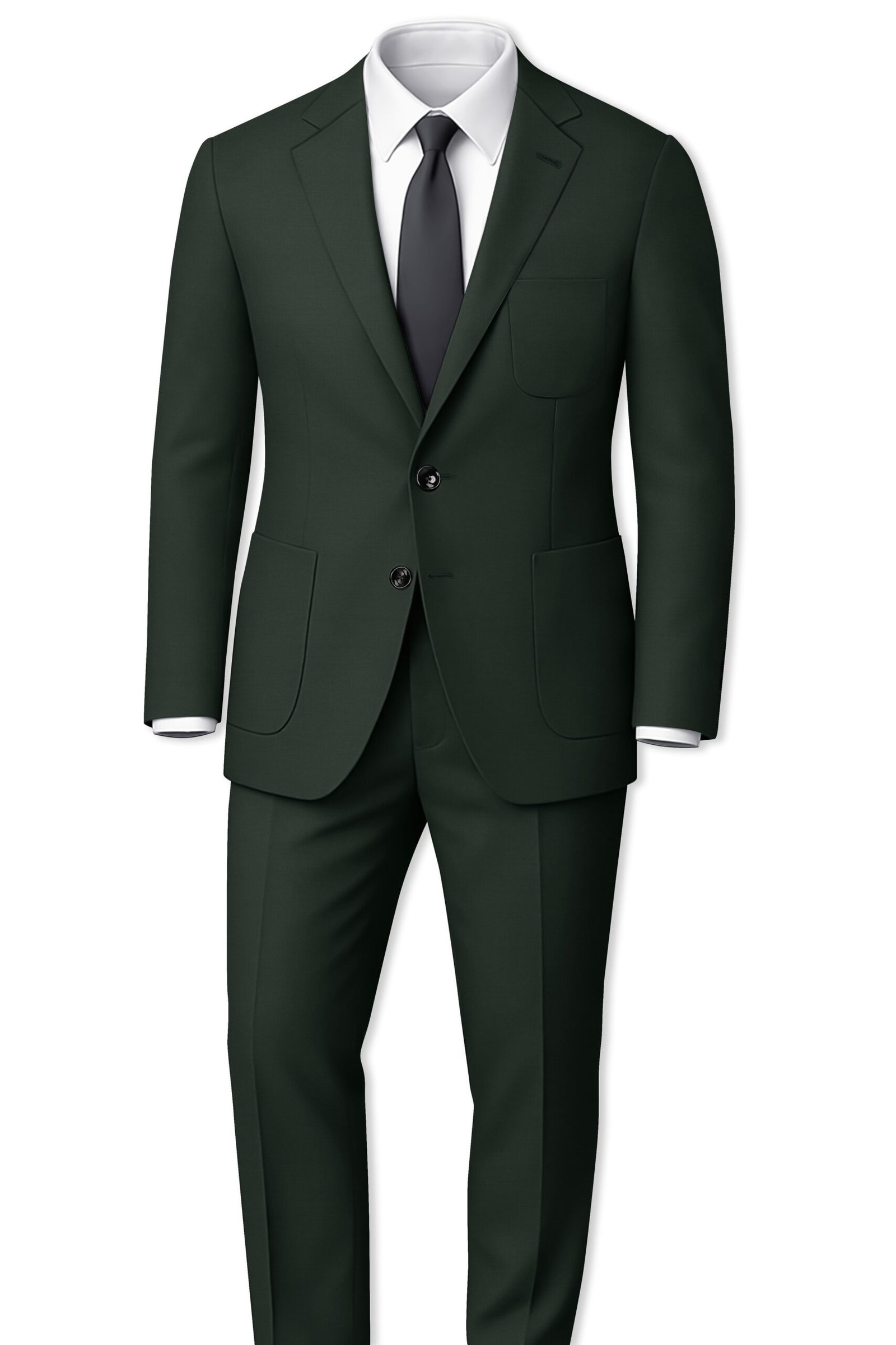 Virenza-Rangoon Green Solid Premium Cotton Single Breasted Sports Suit:圖片 4