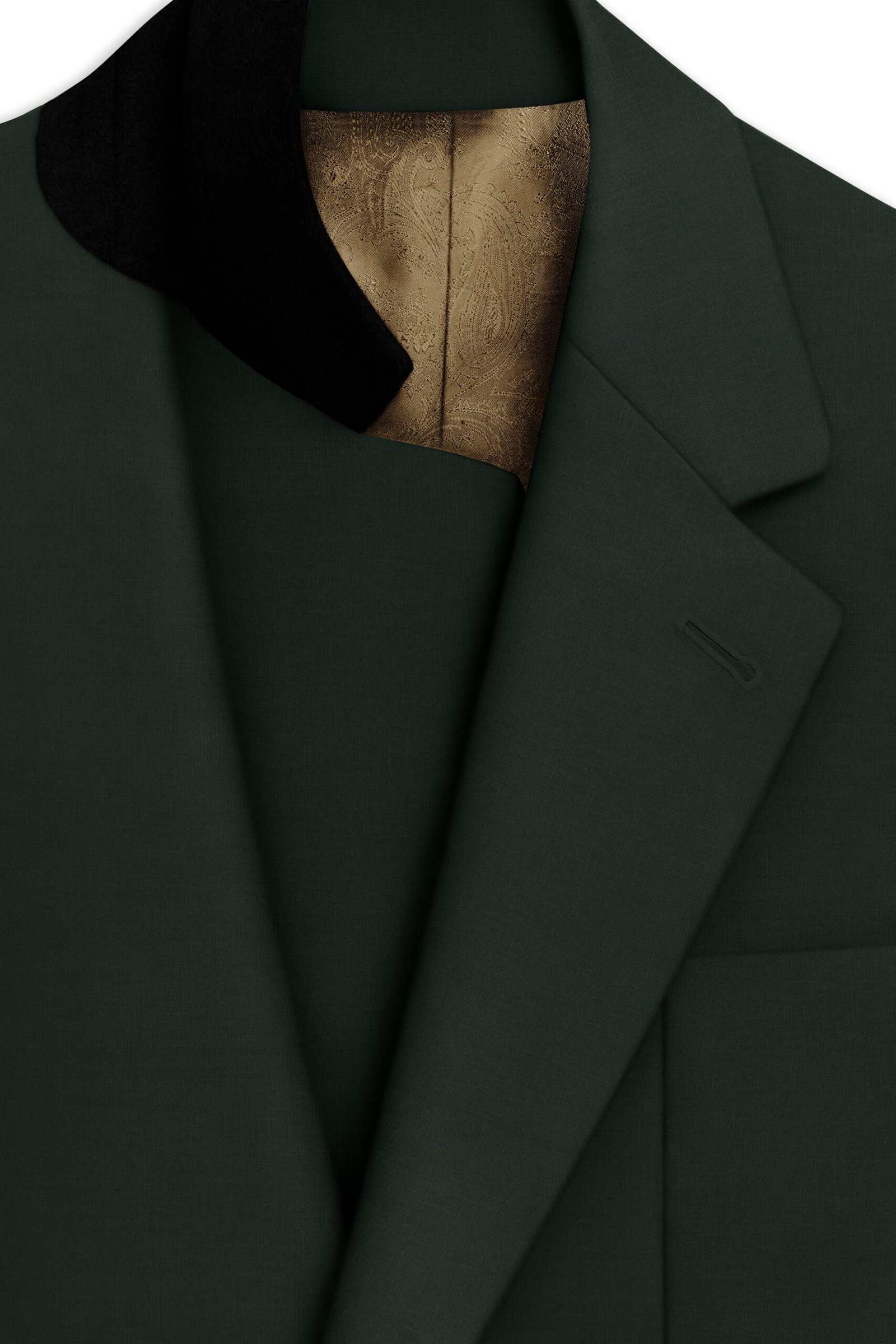 Virenza-Rangoon Green Solid Premium Cotton Single Breasted Sports Suit:圖片 5