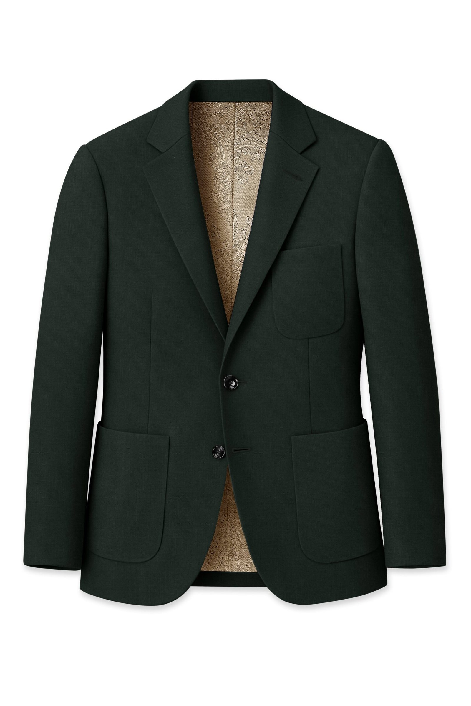 Virenza-Rangoon Green Solid Premium Cotton Single Breasted Sports Suit:圖片 8