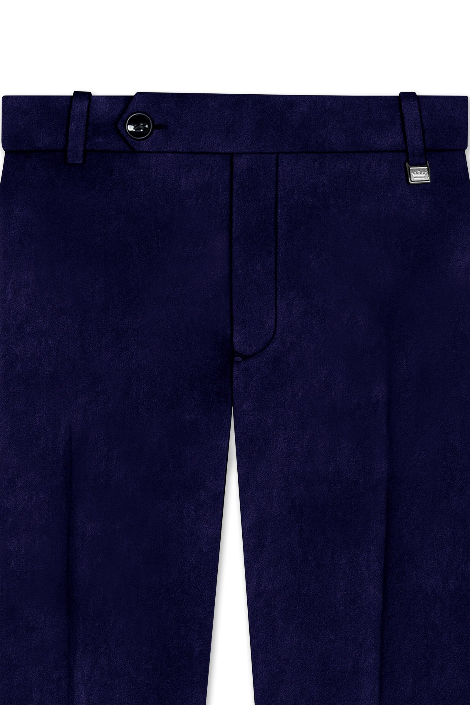 Azurion-Royal Blue With Blue Lepal Velvet Peak Lapel Tuxedo Suit:圖片 13